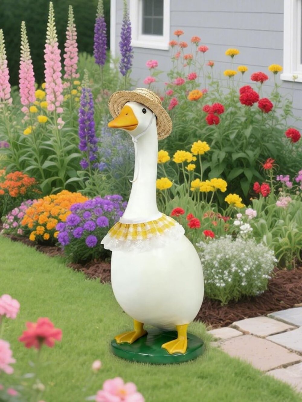 Spring Porch Goose Outfit Goose Pastoral Style Outfit for 23" Cement or Plastic - Picture 6 of 7